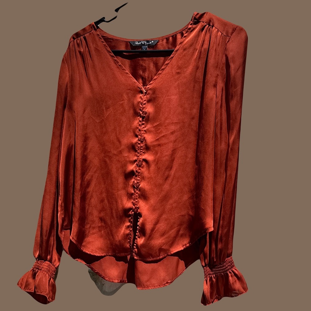 Velvet Heart Rust Orange Blouse